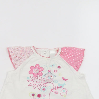 cool club Baby White   Basic T-Shirt Size 6-9 Months