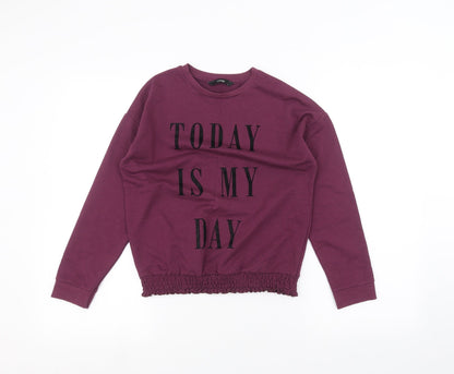 George Girls Purple   Pullover Jumper Size 9-10 Years