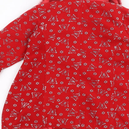 butterfly wings Girls Red   Jacket  Size 4 Years