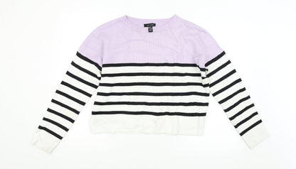 Womens UK Size M New Look Purple Pullover Jumper