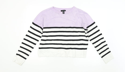 Womens UK Size M New Look Purple Pullover Jumper