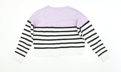 Womens UK Size M New Look Purple Pullover Jumper