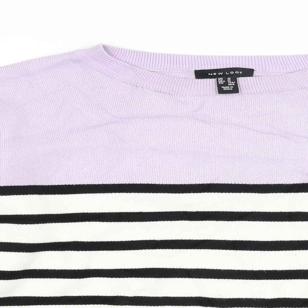 Womens UK Size M New Look Purple Pullover Jumper