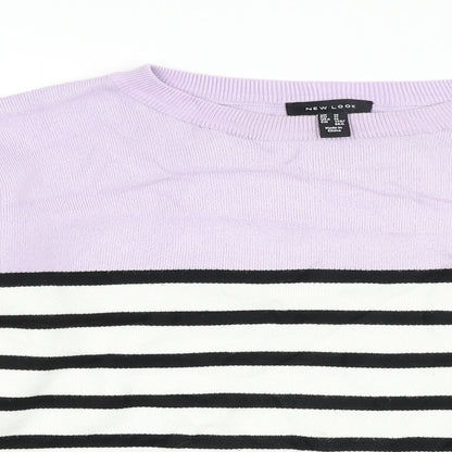 Womens UK Size M New Look Purple Pullover Jumper