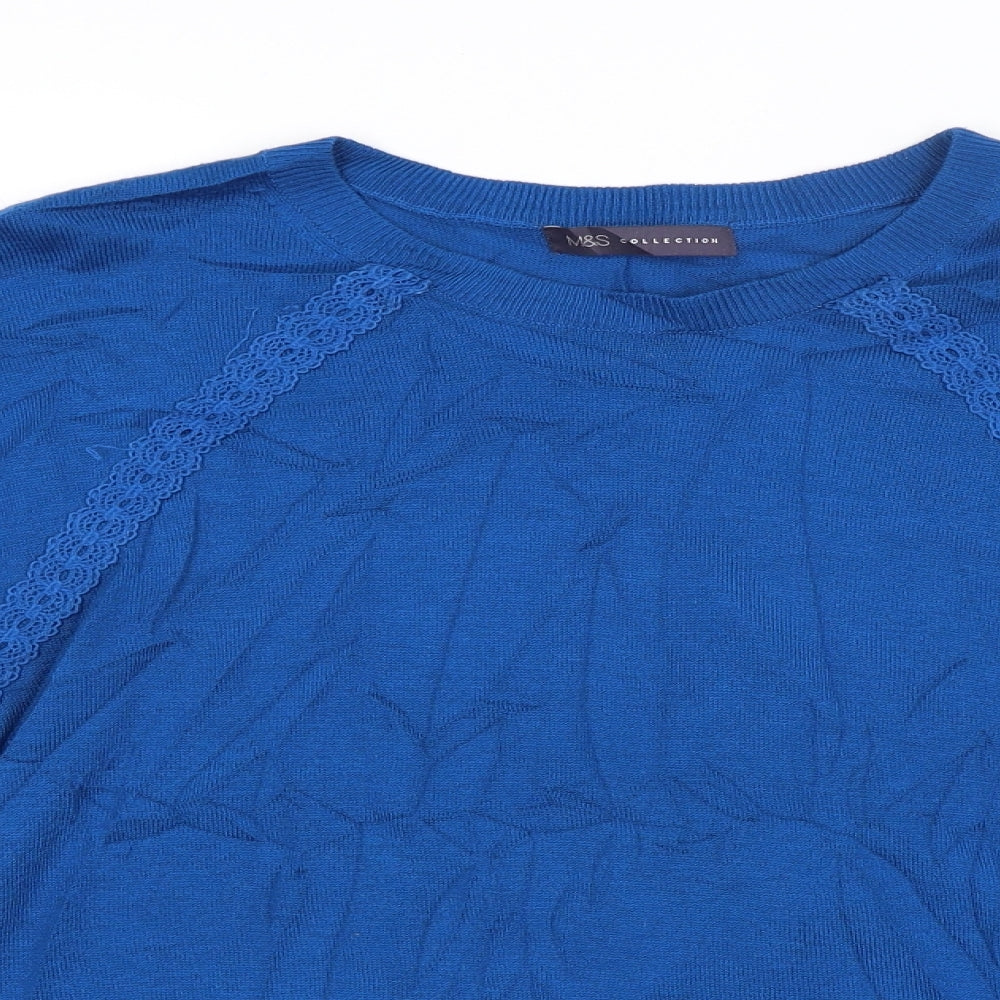 M&S Mens Blue   Pullover Jumper Size L