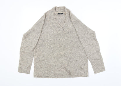 Womens UK Size M BM Beige Pullover Jumper