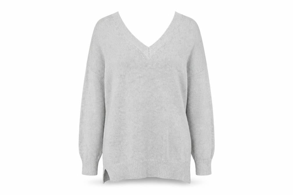 Womens UK Size 12 Topshop Silver Pullover Jumper