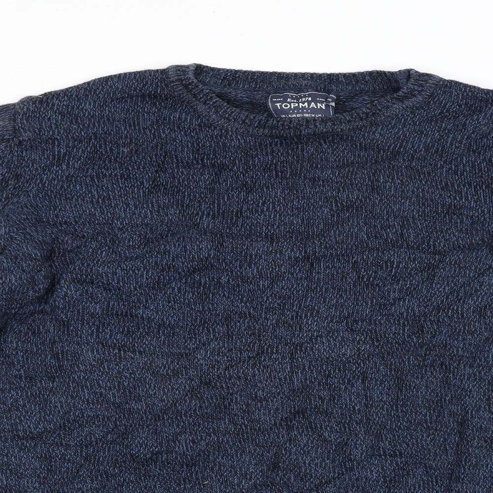 Topman Mens Blue   Pullover Jumper Size L