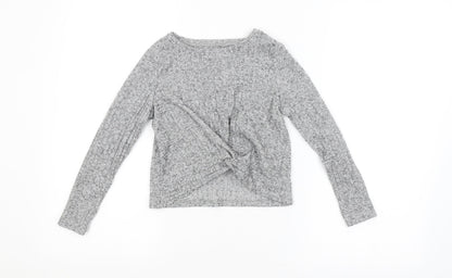Nutmeg Girls Silver   Pullover Jumper Size 7-8 Years