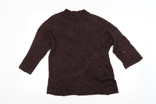 Womens UK Size 10 Warehouse Brown Pullover Jumper
