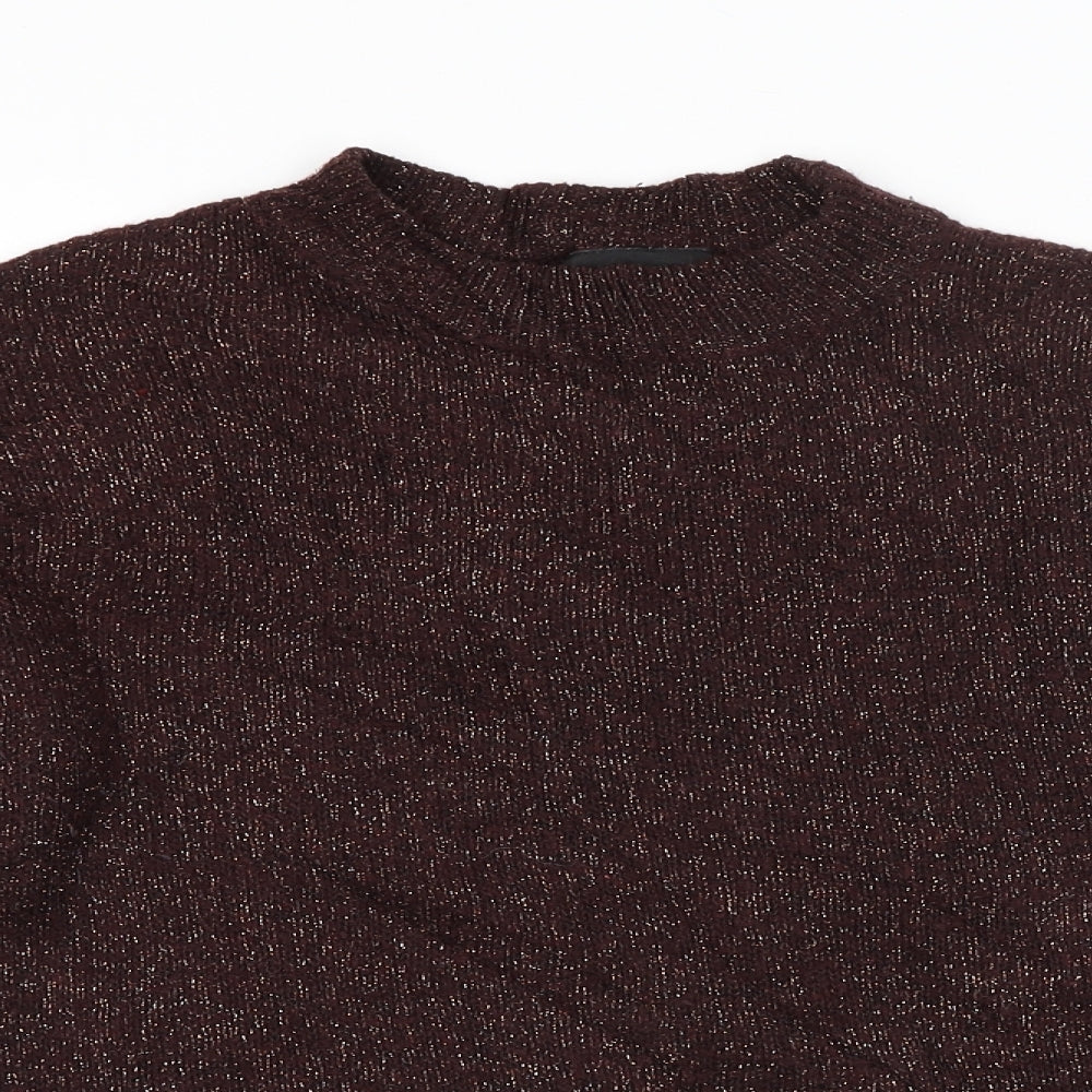 Womens UK Size 10 Warehouse Brown Pullover Jumper