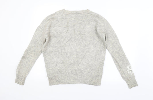 M&S Womens Grey   Pullover Jumper Size S