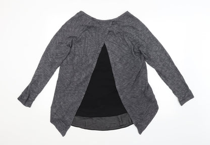 Womens UK Size M Green Envelope Grey Pullover Jumper