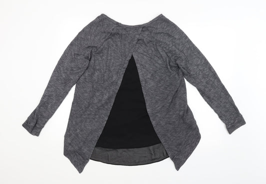 Womens UK Size M Green Envelope Grey Pullover Jumper