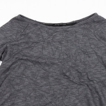 Womens UK Size M Green Envelope Grey Pullover Jumper