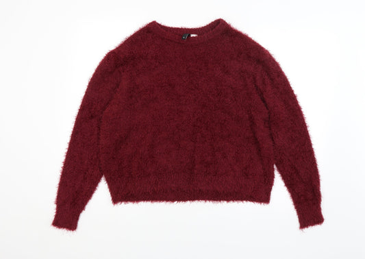 Womens UK Size L H&M Red Pullover Jumper
