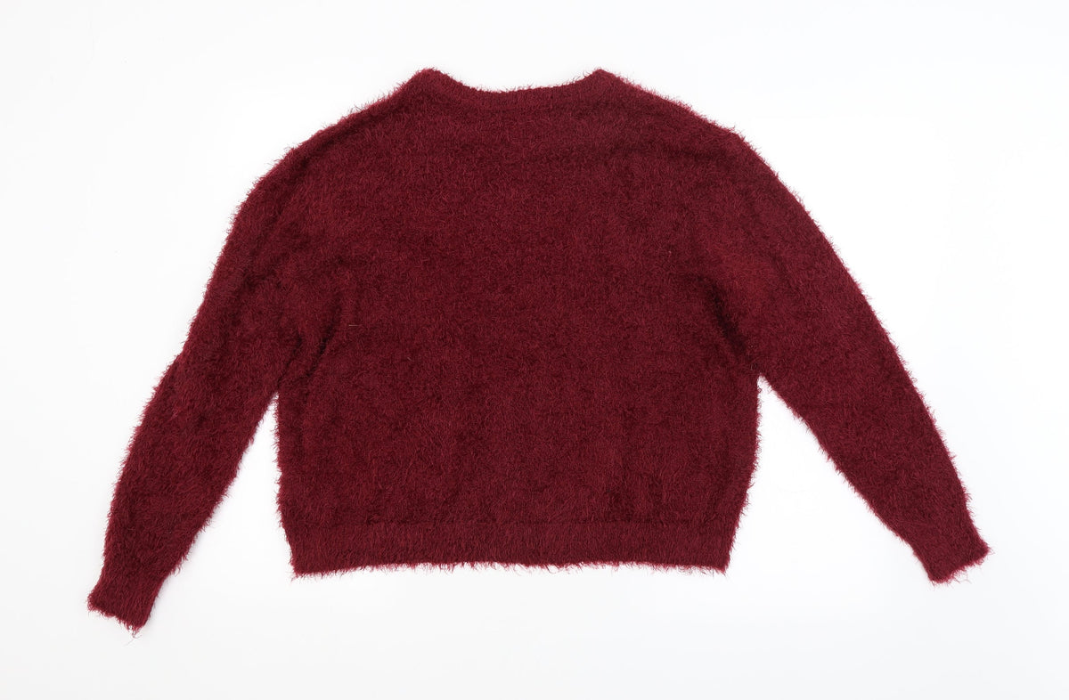 Womens UK Size L H&M Red Pullover Jumper