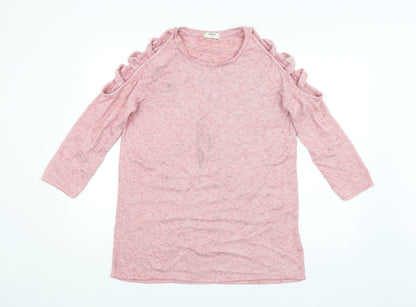 Womens UK Size 14 Papaya Pink Pullover Jumper