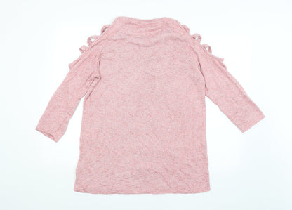Womens UK Size 14 Papaya Pink Pullover Jumper