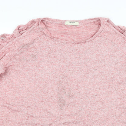 Womens UK Size 14 Papaya Pink Pullover Jumper