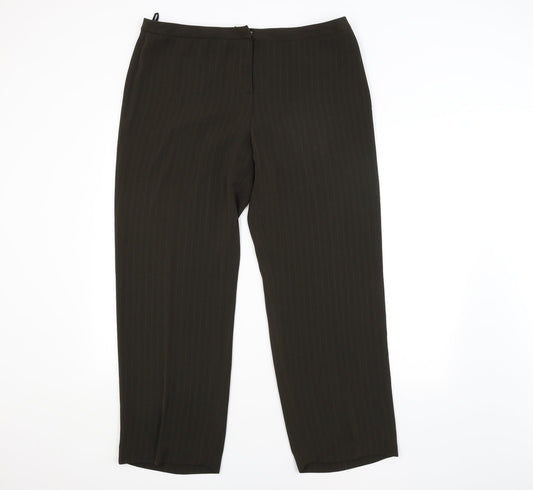 Womens UK Size 18 Debenhams Regular Fit  Green Trousers