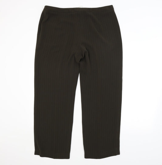 Womens UK Size 18 Debenhams Regular Fit  Green Trousers