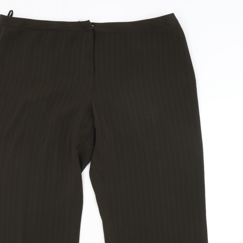 Womens UK Size 18 Debenhams Regular Fit  Green Trousers