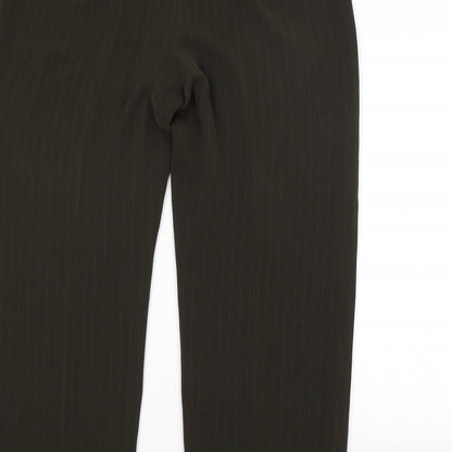 Womens UK Size 18 Debenhams Regular Fit  Green Trousers