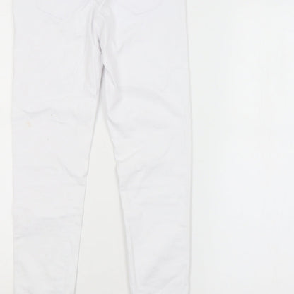 Ragazzi Womens White   Skinny Jeans Size 16 L25 in