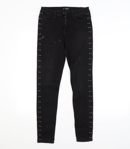 Missguided Womens Black   Skinny Jeans Size 10 L28 in