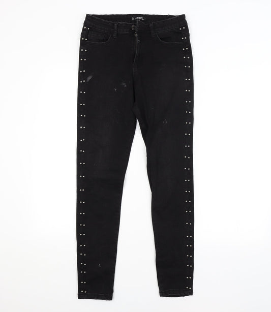 Missguided Womens Black   Skinny Jeans Size 10 L28 in