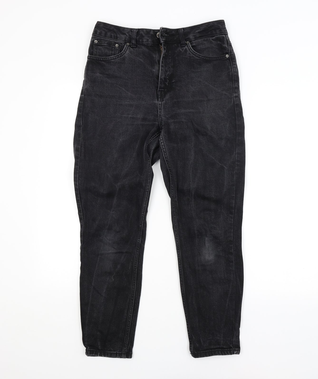 Mens UK Size 28 in Preworn Regular Fit Straight Grey Jeans