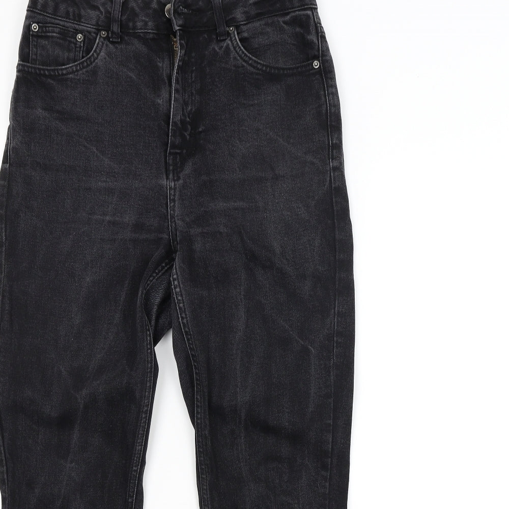Mens UK Size 28 in Preworn Regular Fit Straight Grey Jeans