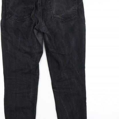 Mens UK Size 28 in Preworn Regular Fit Straight Grey Jeans