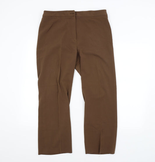 CC Womens Brown   Trousers  Size 14 L25 in