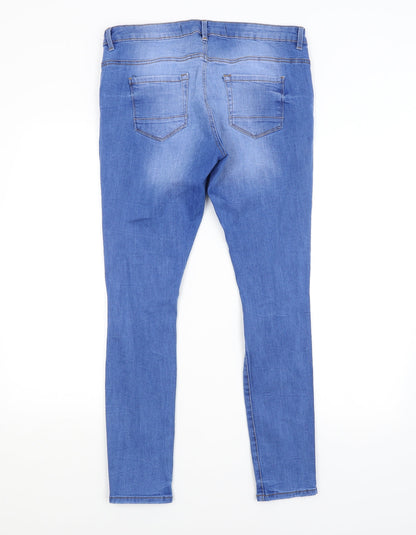 DENIM CO. Womens Blue   Skinny Jeans Size 14 L27 in