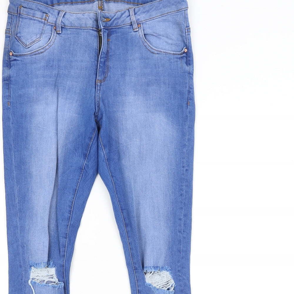 DENIM CO. Womens Blue   Skinny Jeans Size 14 L27 in