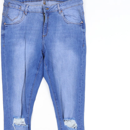 DENIM CO. Womens Blue   Skinny Jeans Size 14 L27 in