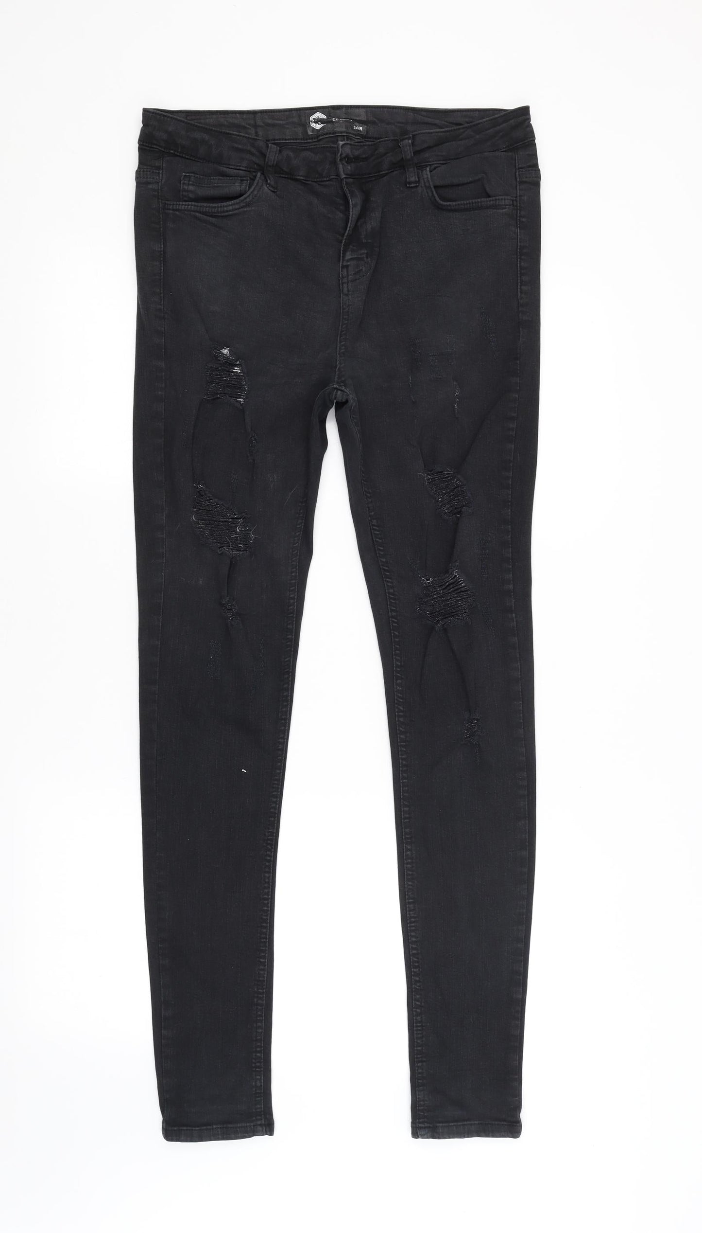 Womens UK Size 32 in Preworn Regular Fit Skinny Black Jeans