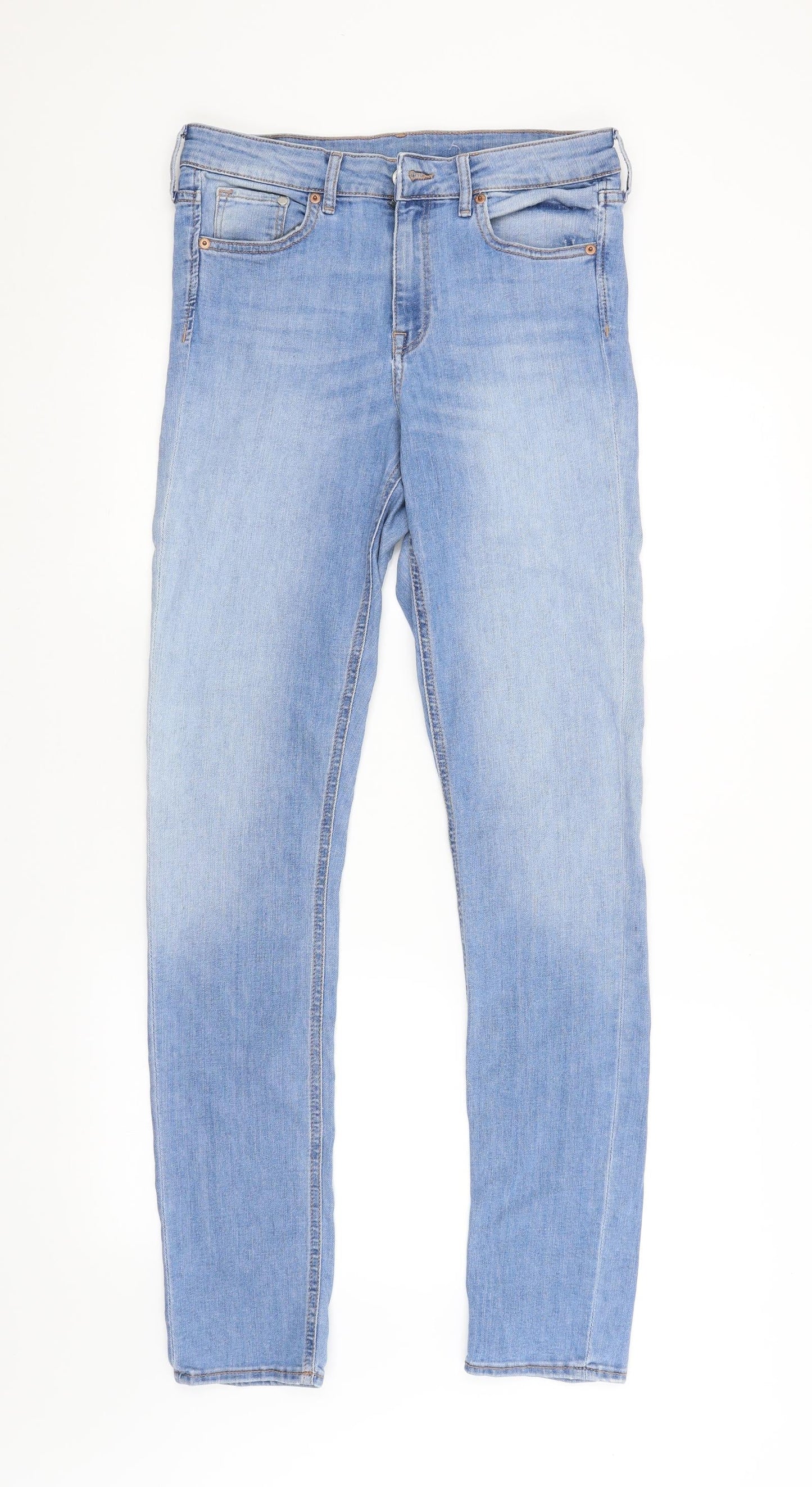 Womens UK Size  H&M Regular Fit Skinny Blue Jeans
