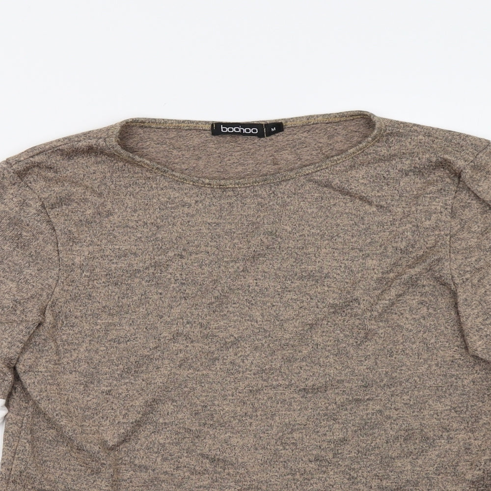 Boohoo Womens Brown   Pullover Jumper Size M
