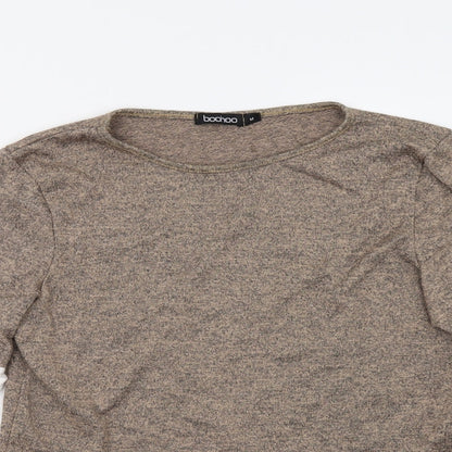 Boohoo Womens Brown   Pullover Jumper Size M
