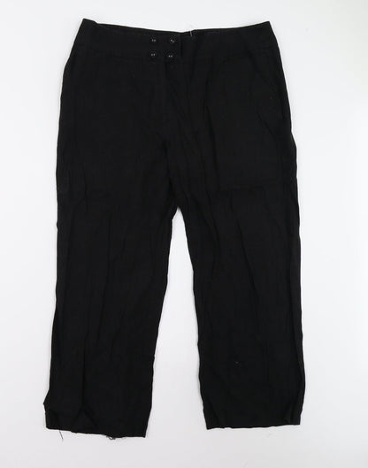 Womens UK Size 16 Papaya Regular Fit  Black Trousers