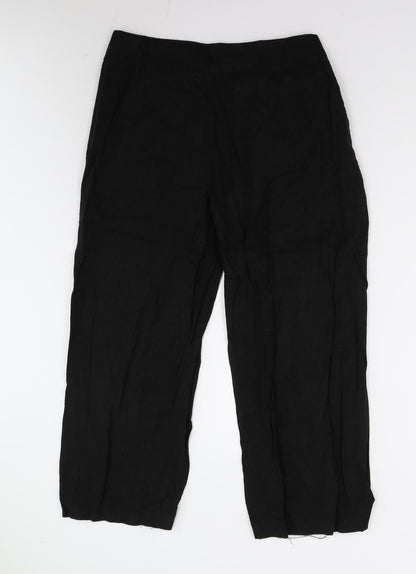 Womens UK Size 16 Papaya Regular Fit  Black Trousers