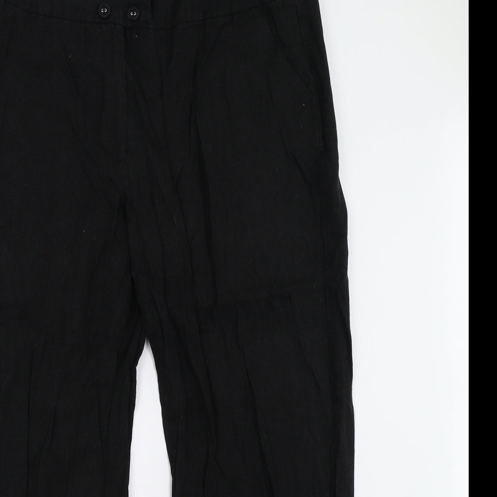 Womens UK Size 16 Papaya Regular Fit  Black Trousers