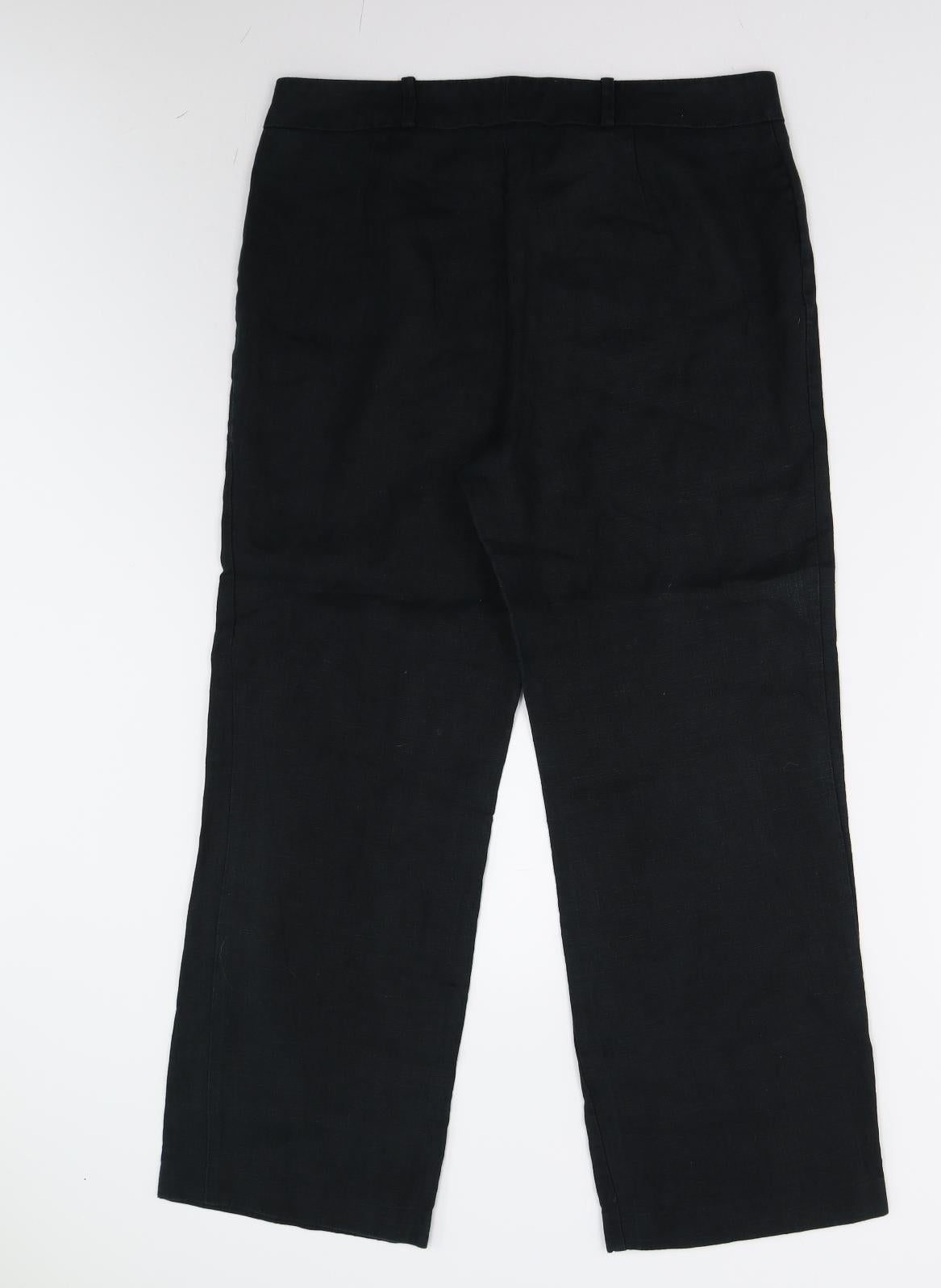 Womens UK Size 14 M&S Regular Fit  Black Trousers