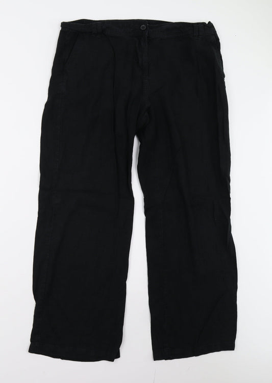 Womens UK Size 16 NEXT Regular Fit  Black Trousers