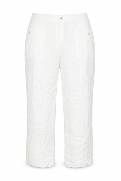 Womens UK Size 16 DASH Regular Fit Capri White Trousers
