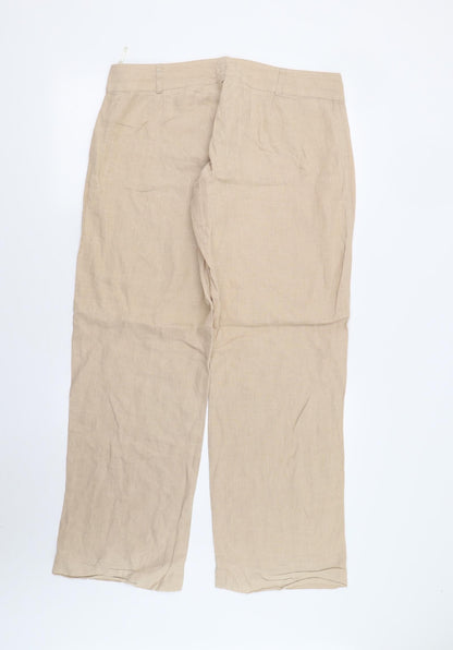 Paul Berman Womens Beige   Trousers  Size 14 L32 in