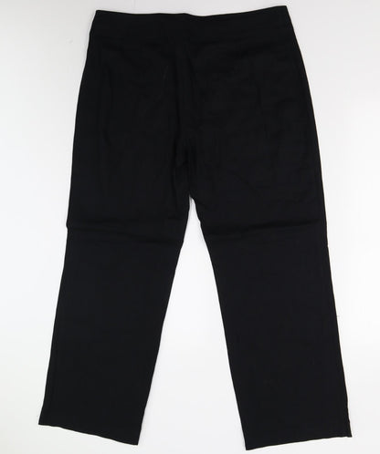 Womens UK Size 16 M&S Regular Fit  Black Trousers